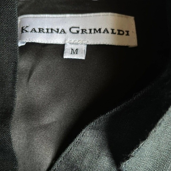 Karina Grimaldi Women's Top Black Sleeveless Size Medium 100% Linen NEW - Picture 4 of 8